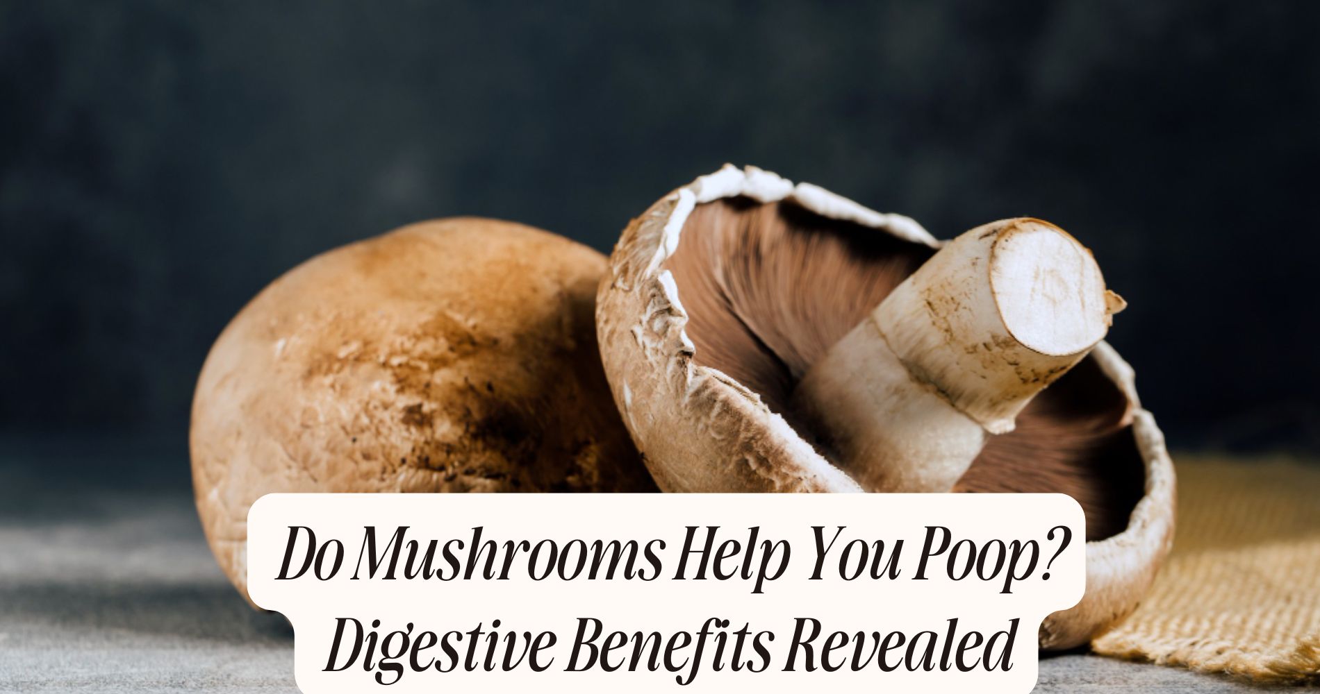 do mushrooms help you poop