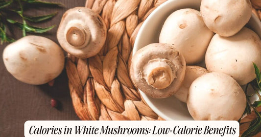 calories in white mushrooms